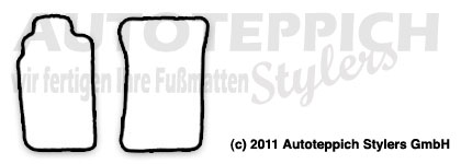 Das Schnittmuster für Fussmatten Mazda MX-5 NA 2tlg._1989-1998