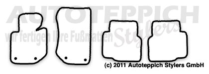 Das Schnittmuster fuer Fussmatten BMW_3er_E36_92-99