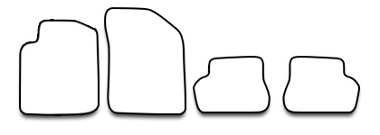 Das Schnittmuster für Fussmatten Citroen C2_1998-2003