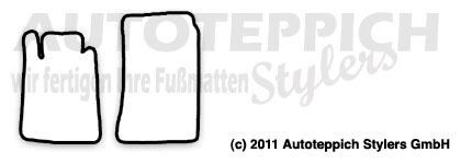 Das Schnittmuster für Fussmatten Mercedes-Benz SLK R171 2tlg._2004-2011