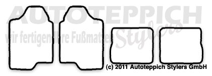 Das Schnittmuster für Fussmatten Hummer H2_2003-2010