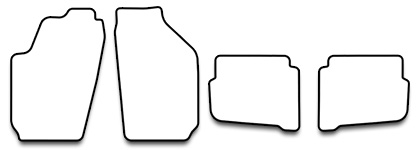 Das Schnittmuster für Fussmatten Seat Cordoba2_6L_2002-09