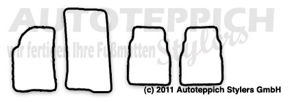 Das Schnittmuster für Fussmatten Maserati 3200 GT_1998-2001
