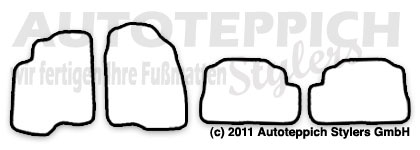Das Schnittmuster für Fussmatten Chevrolet Captiva_2006-