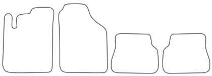 Das Schnittmuster für Fussmatten Kia Picanto_2004-2011