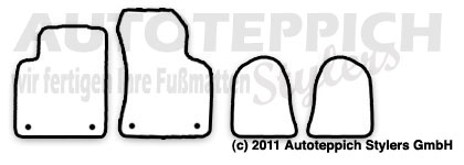 Das Schnittmuster fuer Fussmatten Audi_TT_8N_Halter_FSBS_98-06