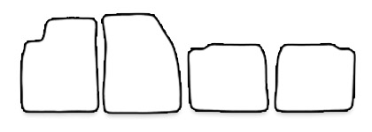 Das Schnittmuster für Fussmatten Kia Opirus_2003-2010