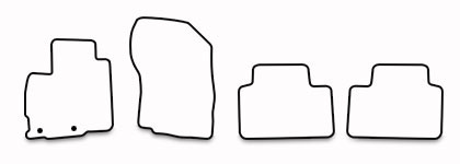 Das Schnittmuster für Fussmatten Citroen C4 Aircross_2012