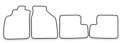 Das Schnittmuster für Fussmatten Nissan 100NX B13 1991-98