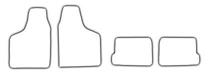 Das Schnittmuster für Fussmatten Fiat Panda 8_1991-1996