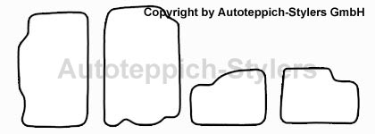 Das Schnittmuster für Fussmatten Daihatsu Feroza_1989-1999