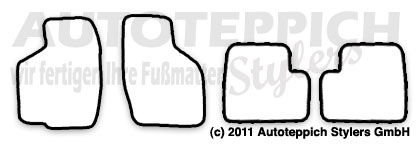 Das Schnittmuster für Fussmatten Suzuki Ignis_3+5T_00-03