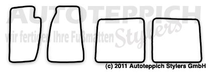 Das Schnittmuster für Fussmatten Jeep Cherokee XJ_1988-1997