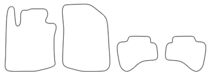Das Schnittmuster für Fussmatten Citroen C1_2005-2013
