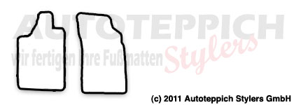 Das Schnittmuster für Fussmatten Fiat Barchetta_2000-2005