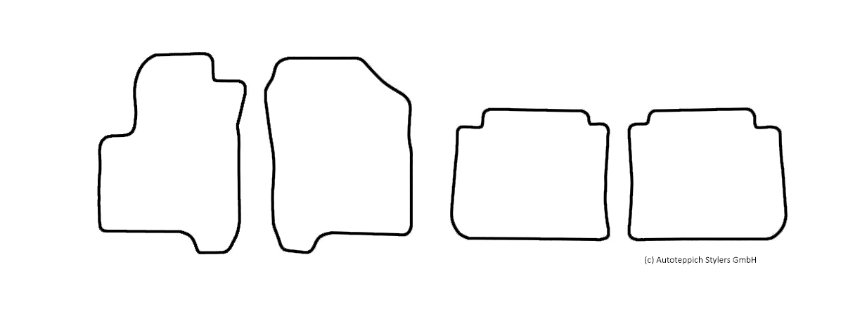 Das Schnittmuster für Fussmatten Citroen C3_2014