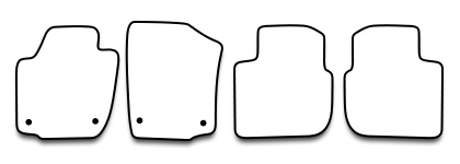 Das Schnittmuster für Fussmatten Seat Toledo4_DJ_2014