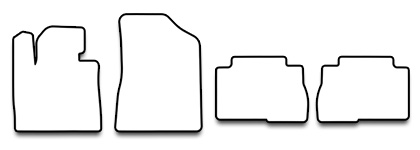 Das Schnittmuster für Fussmatten Kia Sorento2 XM Facelift_2012-2014
