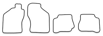 Das Schnittmuster für Fussmatten Daihatsu Move_1997-1999