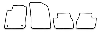 Das Schnittmuster für Fussmatten Peugeot 208 und 2008 2014