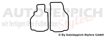 Das Schnittmuster für Fussmatten Porsche Boxter_986_96-04