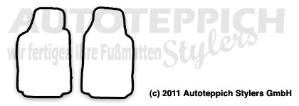 Das Schnittmuster für Fussmatten Fiat Dino 246 GT+GTS_1969-1974