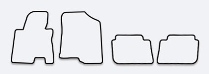 Das Schnittmuster für Fussmatten Hyundai i30 GD_2007-2012