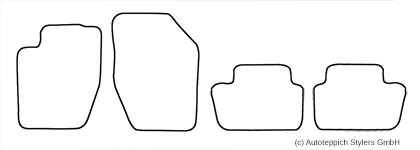 Das Schnittmuster für Fussmatten Citroen C4