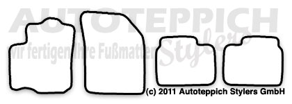 Das Schnittmuster für Fussmatten Suzuki SX4_06-