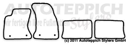 Das Schnittmuster fuer Fussmatten Audi_A4_B5_8D_Halter_FSBS_94-00