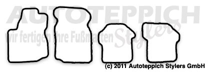 Das Schnittmuster für Fussmatten Ford Fiesta JAS JBS MK5_1999-2002