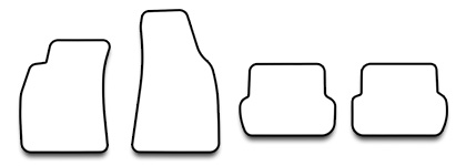 Das Schnittmuster für Fussmatten Seat Exeo_3R_2008-13
