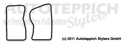 Das Schnittmuster für Fussmatten Triumph SpitFire_2tlg_70
