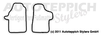 Das Schnittmuster für Fussmatten Mercedes-Benz Vito W639 V639 2tlg._2003-2014