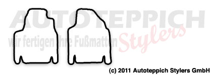 Das Schnittmuster für Fussmatten Fiat Scudo 222 224_1995-2007