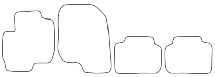 Das Schnittmuster für Fussmatten Mitsubishi Colt Z30