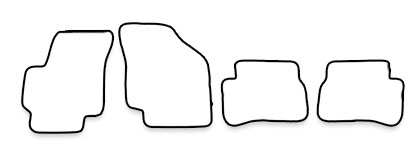 Das Schnittmuster für Fussmatten Kia Rio1 DC_1999-2005