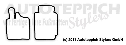 Das Schnittmuster für Fussmatten Smart ForTwo_C450_2tlg_98-0