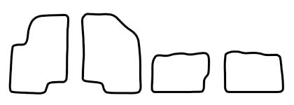 Das Schnittmuster für Fussmatten Kia Soul_2009-2014