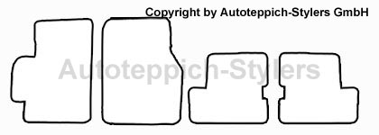 Das Schnittmuster für Fussmatten Honda Logo
